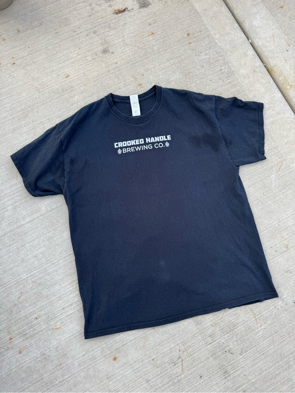 Faded Black Crooked Handle Brewing Co. Dayton Ohio Size XL Gildan